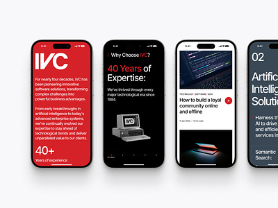 IVC - adaptive adaptive branding design development graphic design illustration it logo mobile prototype red responsive ui ux website