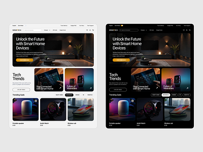 SmarTech- Dark and Light Mode branding ui