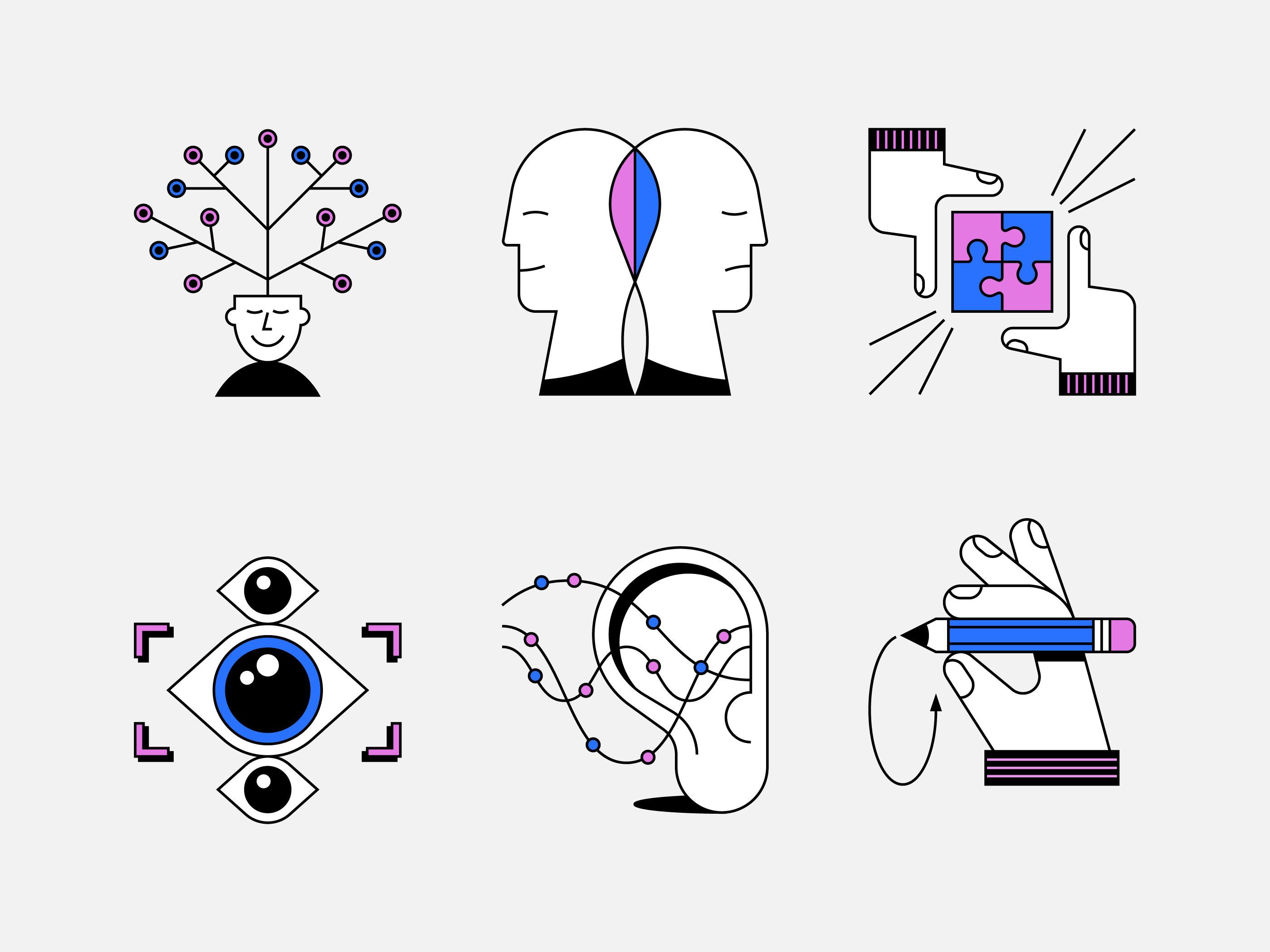 Example of Spot illustrations for McKinsey • Artificial Intelligence