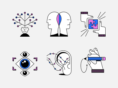 Spot illustrations for McKinsey • Artificial Intelligence icons illustration mckinsey