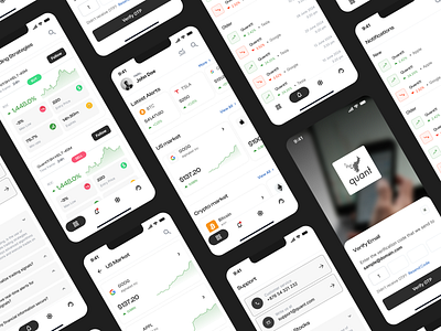 Quant App app crypto currency flow mobile money quant registration ui