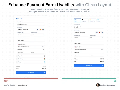 Payment Form abtesting bank details checkout checkoutexperience cleanui designbestpractices designinspiration ecommerce formdesign payment payment form payment forms paymentform paymentux research usability usabilitytesting userinterface uxresearch uxtips