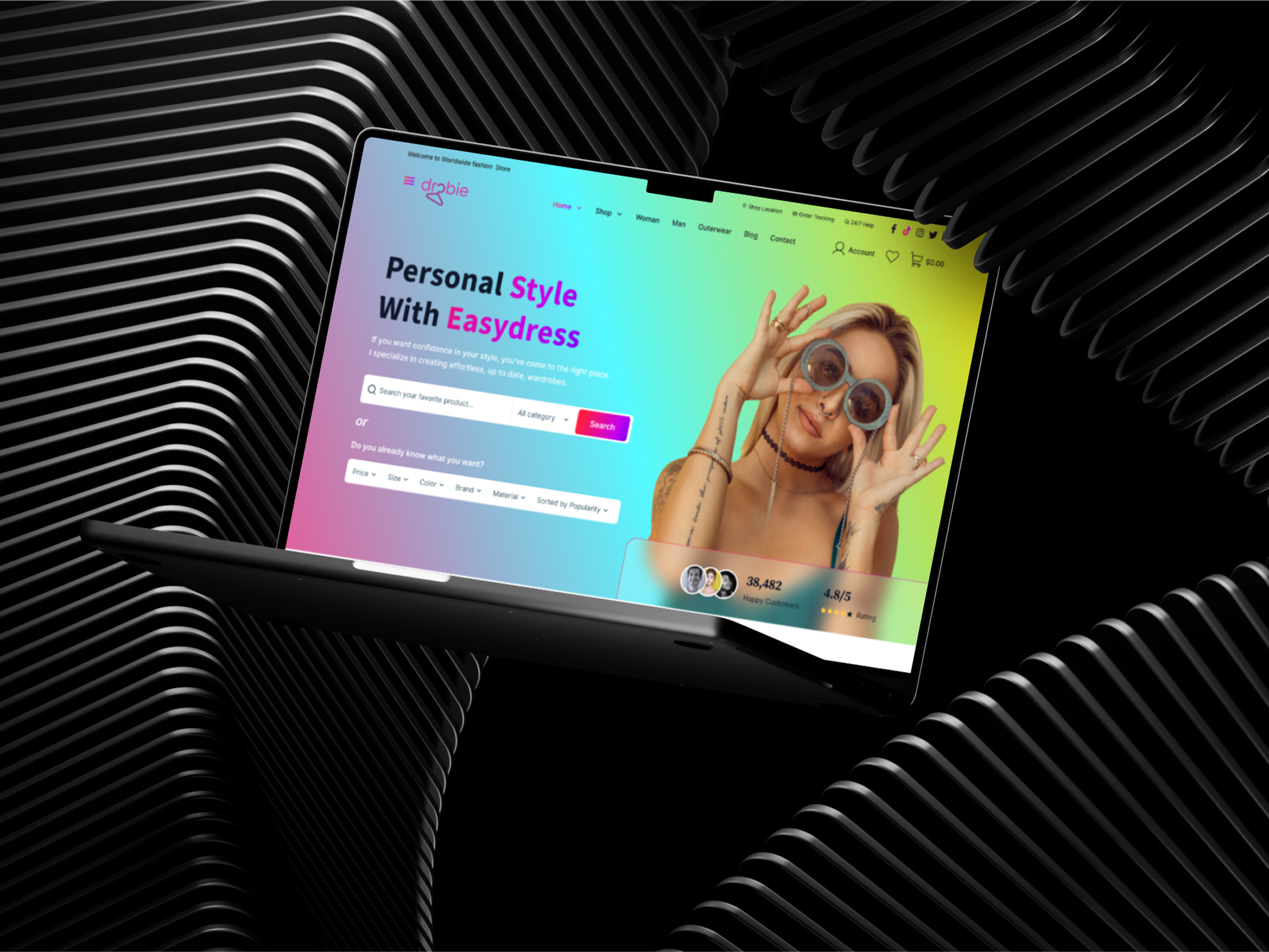 Fashion Shop Website UI Design | Modern & Trendy boutiquewebsitedesign designerportfolio ecommerceui fashionretailui fashionuiux fashionwebsiteui graphic design minimalistui modernui productdisplay responsivedesign shopwebsiteui ui uiuxdesign webdesign