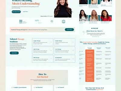 Therapy Website Design branding calmwebsite design figma illustration modernwebsite trending ui uidesign uiux userinterfacedesign ux uxdesign website websitedesign
