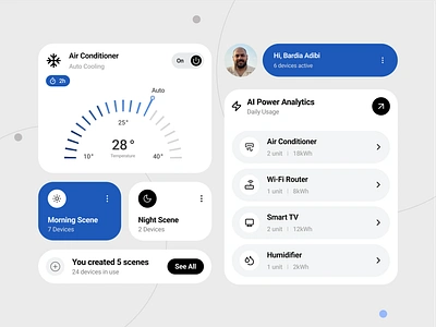 Smart Home Management - Ui design ai app clean ui design home home inventory homemanagement iot iot app product product design smart smart app smart home ui ui design ux ux design web web app