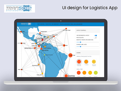 UI design for Logistics App b2b e commerce maritime tech material design sea transport tech ui design