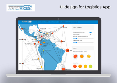 UI design for Logistics App b2b e commerce maritime tech material design sea transport tech ui design