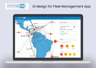 UI design for Fleet Management App material design ui design