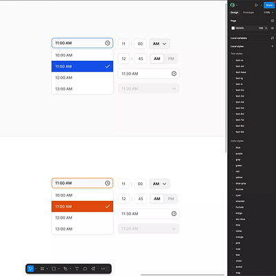 TimePicker Component Checkup components dark mode design design system designer developer figma interface timepicker ui ui components ui kit ux