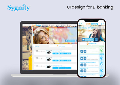 UI design for E-banking electronic banking intellibanking material design sygnity ui design