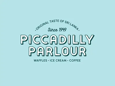 Piccadilly Parlour - Retro Ice Cream Logo branding graphic design ice cream logo logo design retro sri lanka vintage