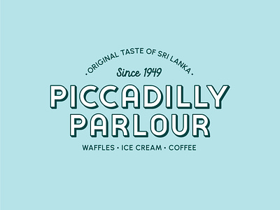 Piccadilly Parlour - Retro Ice Cream Logo branding graphic design ice cream logo logo design retro sri lanka vintage