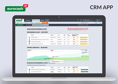 CRM app for Eurocash crm eurocash groszek ui design