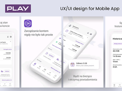 UX/UI design for PLAY Mobile App mobile app play research telco telecom operators ui design