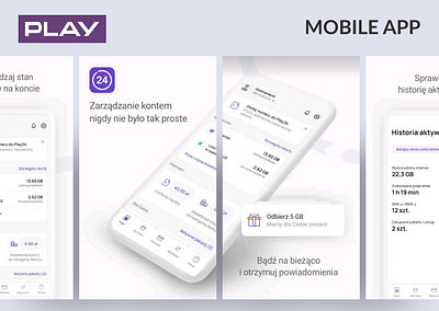 Mobile app for Play mobile app play research telco ui design