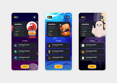 RunIQ app application cartoon design education game graphic design kids mobile quiz run ui ux