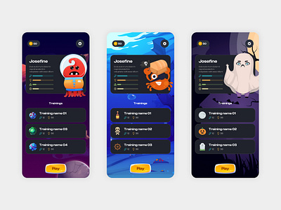 RunIQ app application cartoon design education game graphic design kids mobile quiz run ui ux