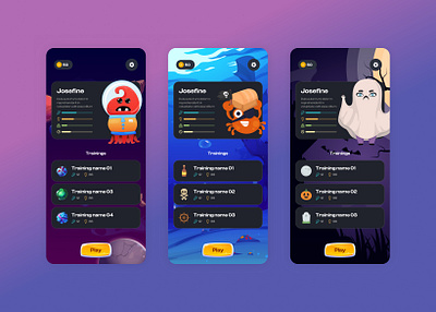 RunIQ app application cartoon design education game graphic design kids mobile quiz run ui ux