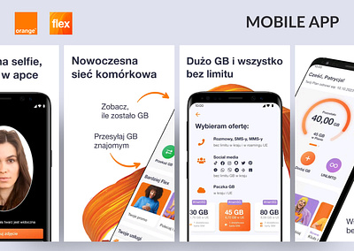 Mobile app for Flex agile flex mobile app orange scrum ui design ux design virtual operator