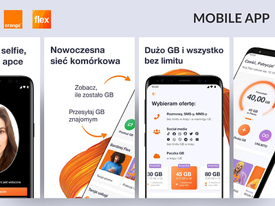 Mobile app for Flex agile flex mobile app orange scrum ui design ux design virtual operator