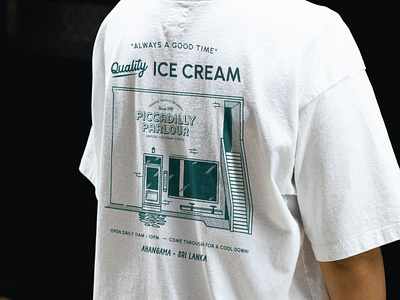 Piccadilly Parlour - Retro Ice Cream Merchandise T-Shirt branding graphic design ice cream illustration merchandise retro design t shirt t shirt graphics