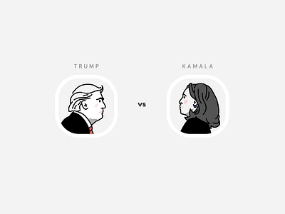 2024 US Elections avatar icon kamala profile trump ui