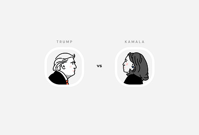 2024 US Elections avatar icon kamala profile trump ui