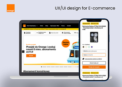 UX/UI design for Orange E-commerce b2b b2c e commerce research sketch ui design usabilty studies ux design zepplin