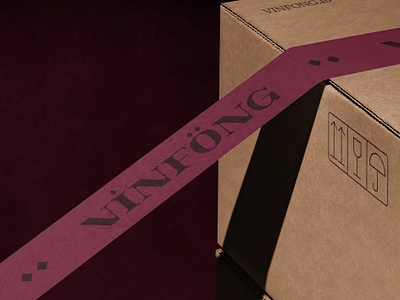 Vínföng Logo & Visual Identity box brand design brand identity branding logo logotype luxury branding packaging sophisticated type typography visual identity wine logo wordmark