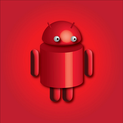 3D android 3d android design graphic design green illustration red