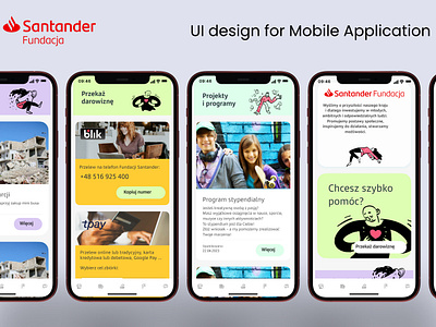 UI design for Mobile Application fundation mobile app santander ui design ux audit ux desin