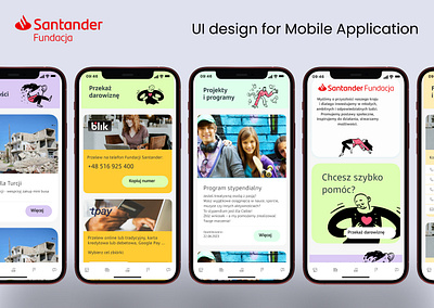 UI design for Mobile Application fundation mobile app santander ui design ux audit ux desin