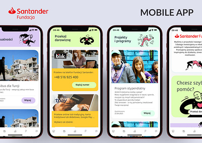 Mobile app for Fundacja Santander & website UX audit fundation mobile app ui design ux audit ux desin