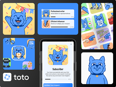 TOTO - Digital Brand Identity For Social Platform ai app ai platform brand identity branding branding agency branding and identity branding studio civic solution digital brand digital branding digital product identity mobile app branding platform branding social platform ux visual identity