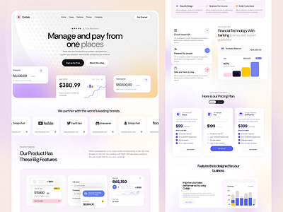 Oxillab - SAAS Landingpage ui ✌️ business dashboard data design finance graph homepage landing page saas uiux user interface webdesign website