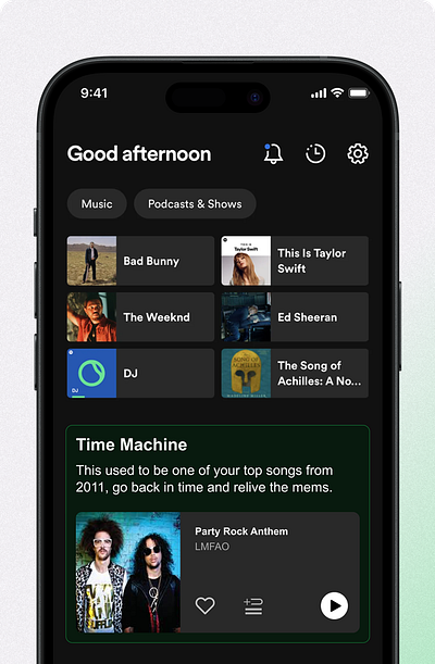 ⏳ Spotify Time Machine app design product design product designer ui uxdesign