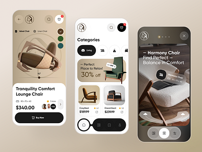 Furniture Store - Mobile App app design architecture decor furniture furniture app interior interior design mobile app mobile design modern