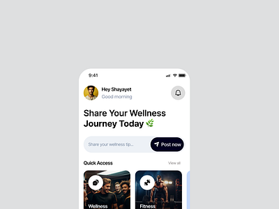 Fitness & Wellness App (mobile) de fitness app mobile app ui ui design