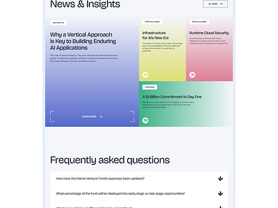 Manta Venture Fund. Design for an investment company design fund investing ui uiux user interface ux venture web webdesign website