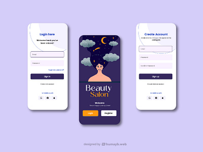 Haircut App - Login Page (UI App) app app design figma ui uiux