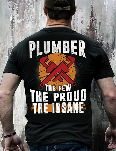 Awesome Plumber T-Shirt Design graphic design plumber t shirt t shirt design