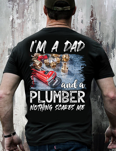 Awesome Plumber Dad T-Shirt graphic design plumber dad t shirt t shirt design