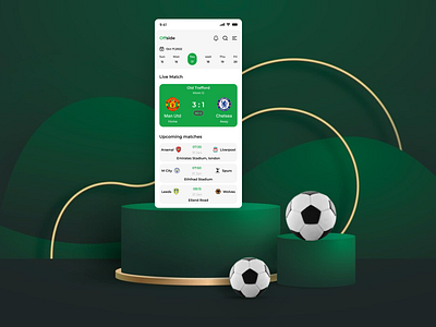 Live Football App football score ui design