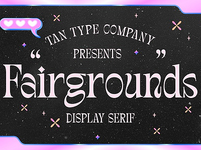 TAN - FAIRGROUNDS display font display type fashion font fun serif retro tan fairgrounds