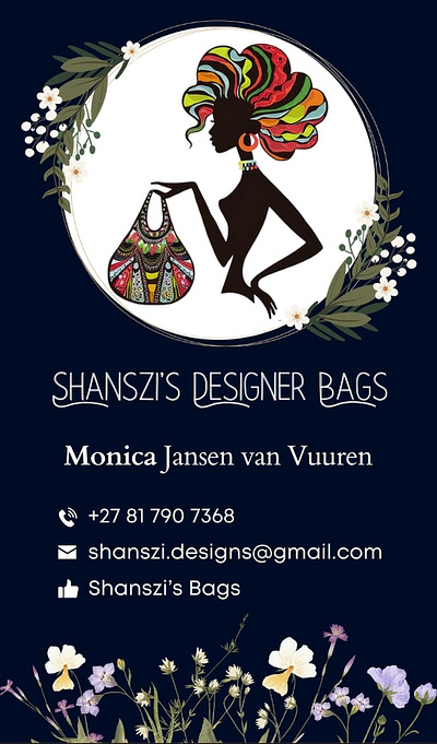 Shanszi's Designer Bags Business card graphic design