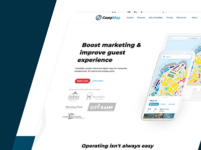 CampMap branding design graphics illustration landingpage marketing ui uidesign userexperience webdesign