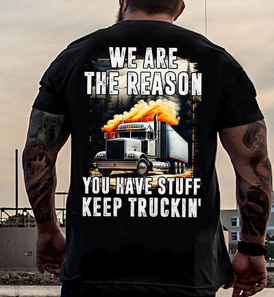 Heavy Trucker T-Shirt Design graphic design t shirt design trucker t shirt