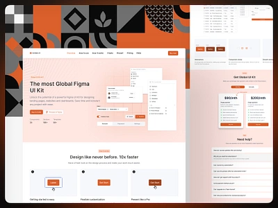 Global UI- Landing Page Design figma landing page kit ui uiux