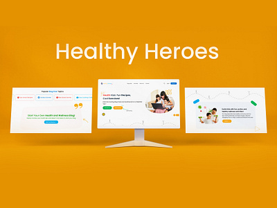 Healthy Heros blog blog page child children colorfull kids ui