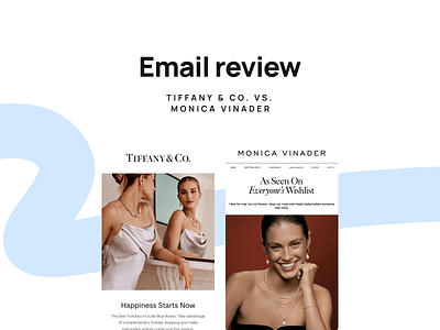 Email review Tiffany & Co. vs. Monica Vinader brandign design email email builder email campaign email design email marketing email newsletter email review email templates email tips marketing newsletter stripo email ui web design